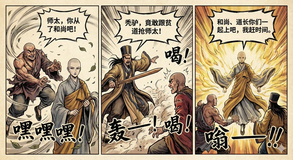 Hong Kong Martial Arts 3-Panel Comic